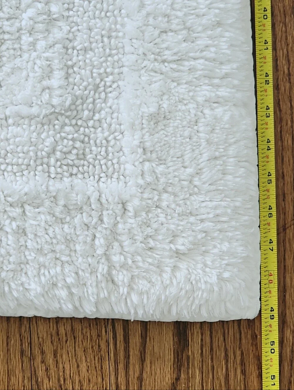 Restoration Hardware White Plush Cotton Large Bath Mat Bathroom Rug 30
